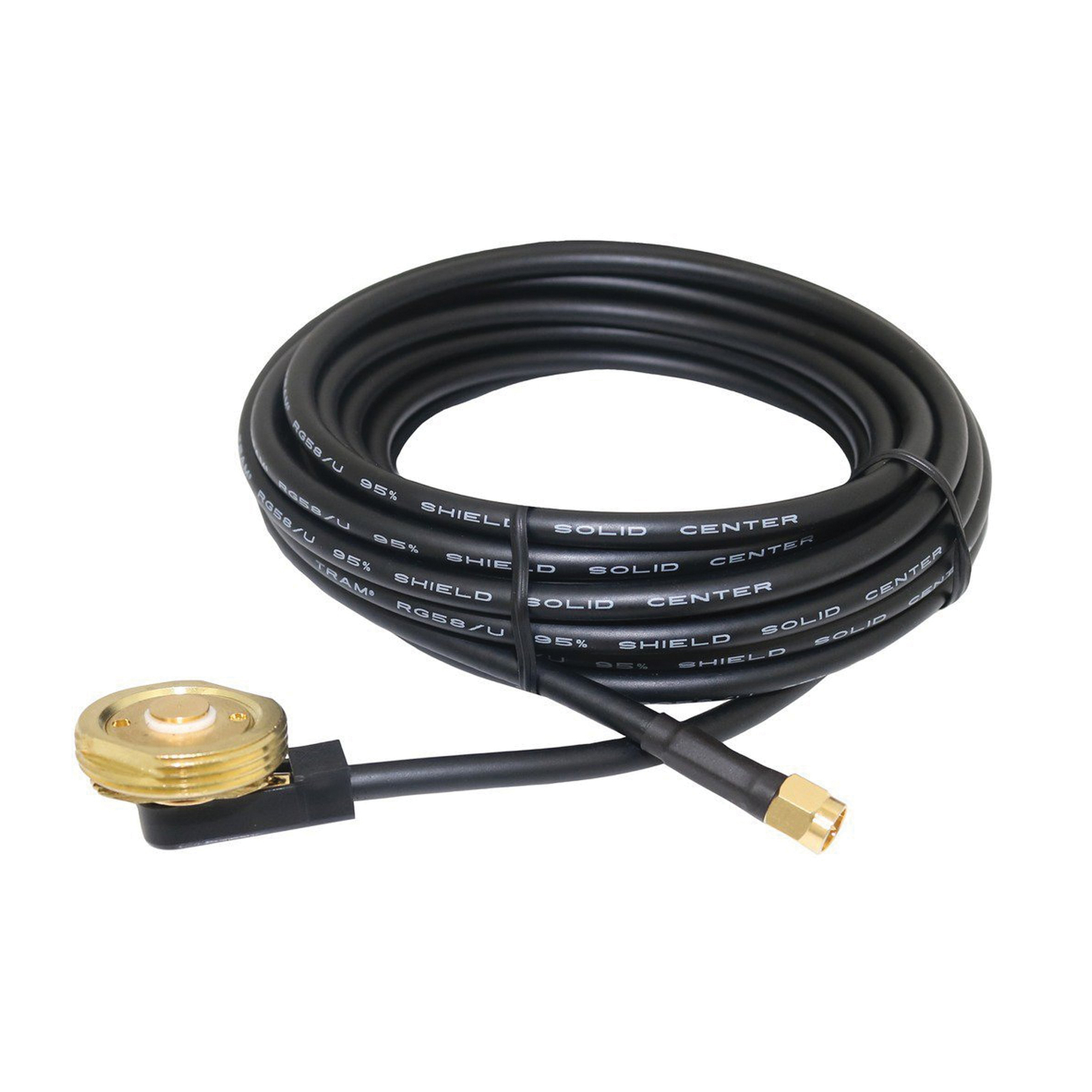 Tram, 3/4in. Hole Mount w/RG58 Cable SMA-Male Connector, Model# 1252-SMA